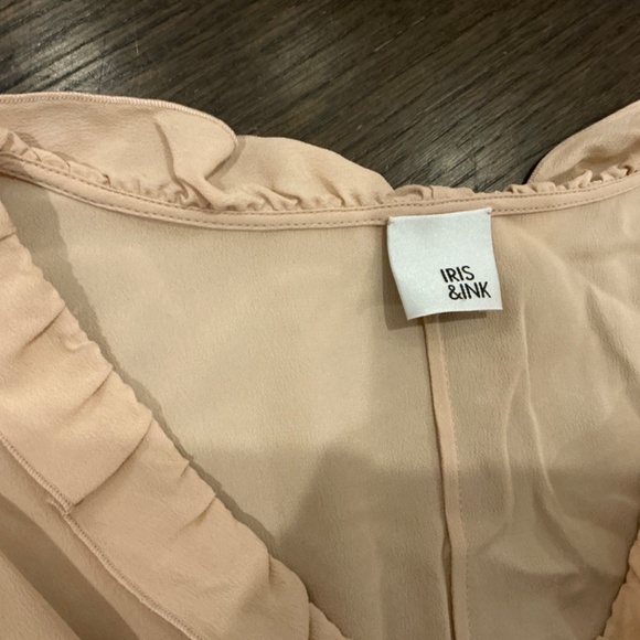 IRIS & INK PINK RUFFLED DRESS - Picture 4 of 8